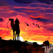 Картина з верблюдом в соцмережу