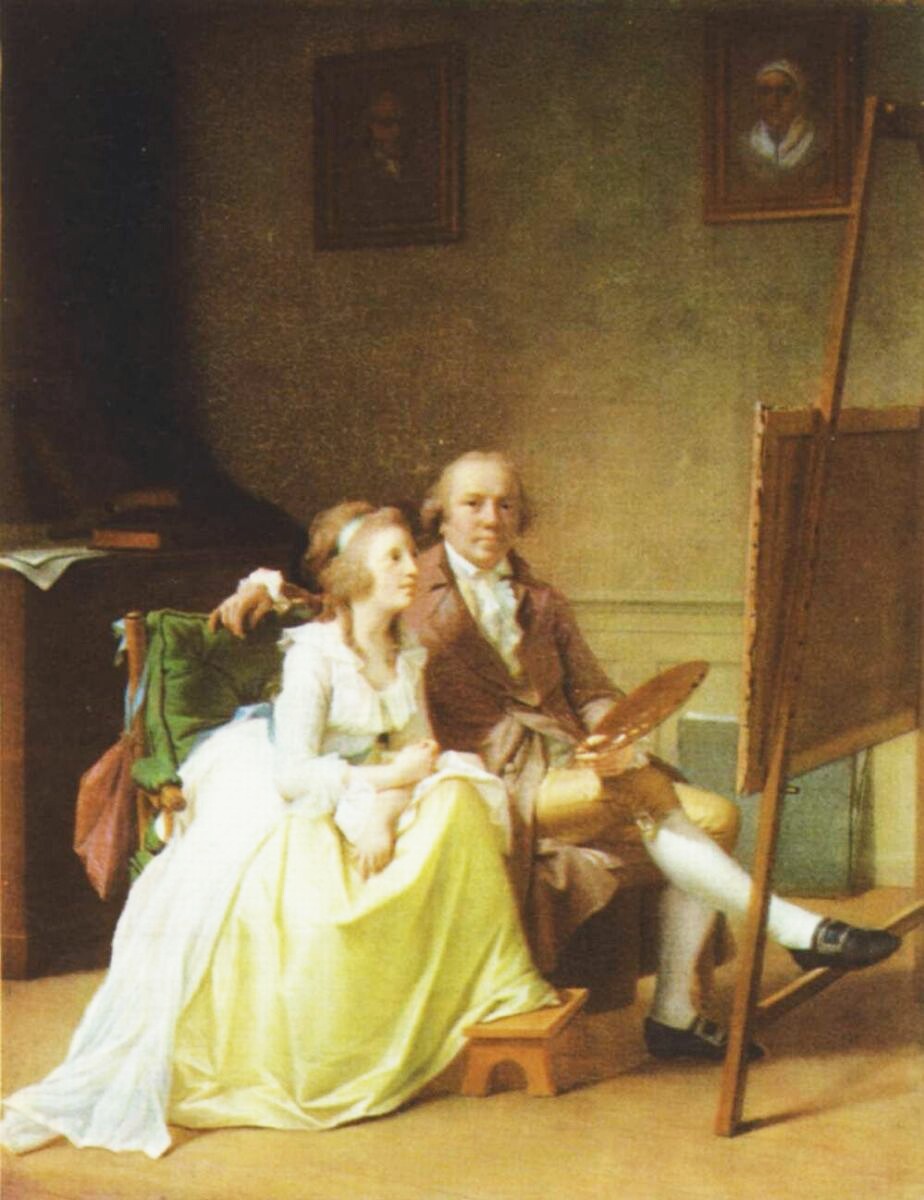 Картина знаменитого датского портретиста Юста Юля "Автопортрет с женой"