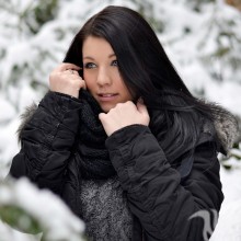Hermosa chica en descarga de fotos de invierno para avatar