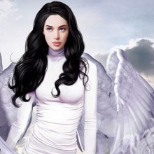 Girl with wings photo download for icon