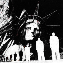 Imagem grunge da estátua da liberdade