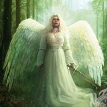 Bella imagen en el avatar de un ángel mujer