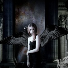 Ангел картинка для темного аватара девушке
