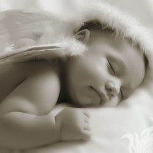 Foto de perfil de bebê anjo dormindo