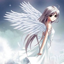 Garota anime anjo para avatar