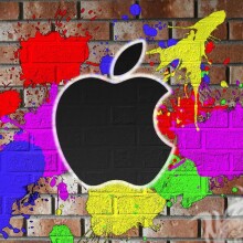 Логотип Apple граффити картинка на аву