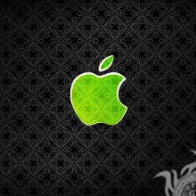 Apple зеленое яблоко логотип на аву