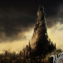 Castelo assustador com uma torre na foto do seu perfil