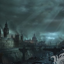 Image of gloomy london for profile picture