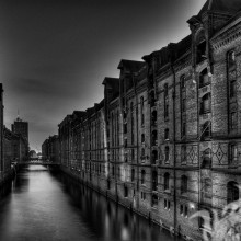 Avatar de la ville hantée en noir et blanc
