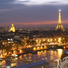 Lights of Paris at night photo on your profile picture