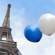 Torre Eiffel com balões para foto de perfil