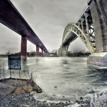 Большой мост через реку мрачная ава