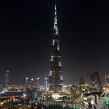 Paysage de nuit de Dubaï pour la photo de profil