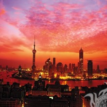 Shanghai Stadtfoto bei Sonnenuntergang Avatar