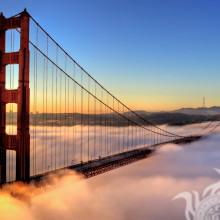 Golden Gate Bridge na América em sua foto de perfil