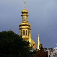 Golden dome of the church on the profile picture