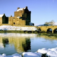 Medieval castle winter photo for profile picture