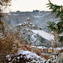 Winter landscape with beautiful castle avatar