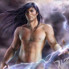 Beautiful God of lightning drawing for your profile picture