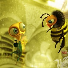Funny bee clip art