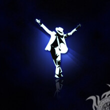 Танцующий силуэт Майкла Джексона рисунок на аву