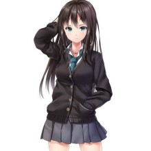 Anime fille brune sur avatar