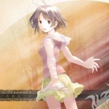 Girl short hair square anime portrait for icon