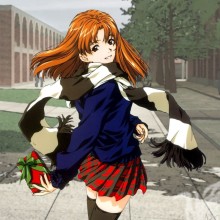 Девочка школьница аниме ава