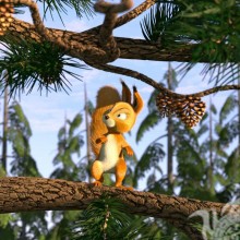 Белка из мультфильма Маша и Медведь