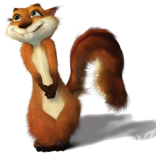 Caricature de fille écureuil sur avatar