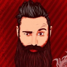 Desenho de download de homem barbudo no avatar