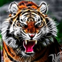 Крутой арт с тигром в СТИМ