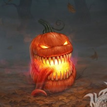 Räuberischer Kürbis beängstigender Halloween-Avatar