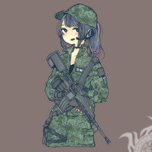 Girl in camouflage avatar picture