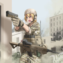 Картинка Стандофф 2 вооруженная девушка