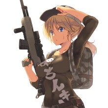 Девочка с оружием картинка на аватарку  Стандофф