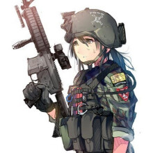 Una niña con una imagen de arma en el avatar de Standoff 2