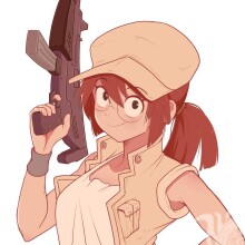Chica anime dibujada en el perfil de Standoff