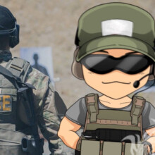 Legal foto de anime de um policial no avatar de Standoff 2