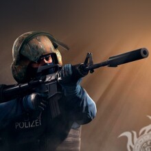 Aiming police avatar for the game Standoff 2