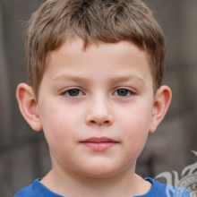 Photo of a brown-haired boy for a profile