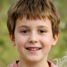 Фейковое лицо мальчика созданное генератором на профиль