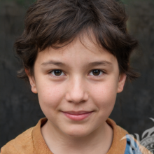 Foto rostro de un niño de 7 años