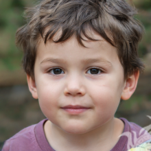 Photo of a boy's face in nature