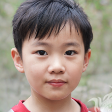 Porträt eines asiatischen Jungen für Pinterest