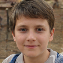 Portrait of a boy with dark hair for TikTok