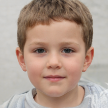 Retrato de un niño de 300 por 300 píxeles