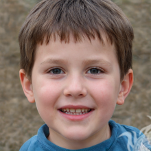 Foto de cara de niño para registro
