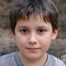 Retrato de una foto de niño para autorización